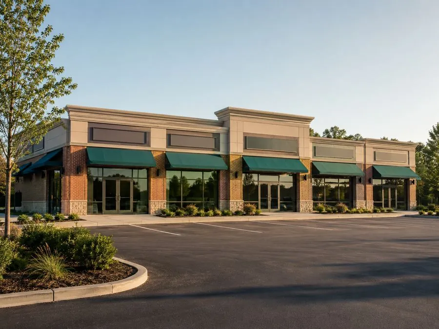 Managed retail strip center